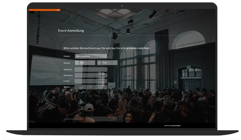 Event Anmeldung Umfrage Vorlage