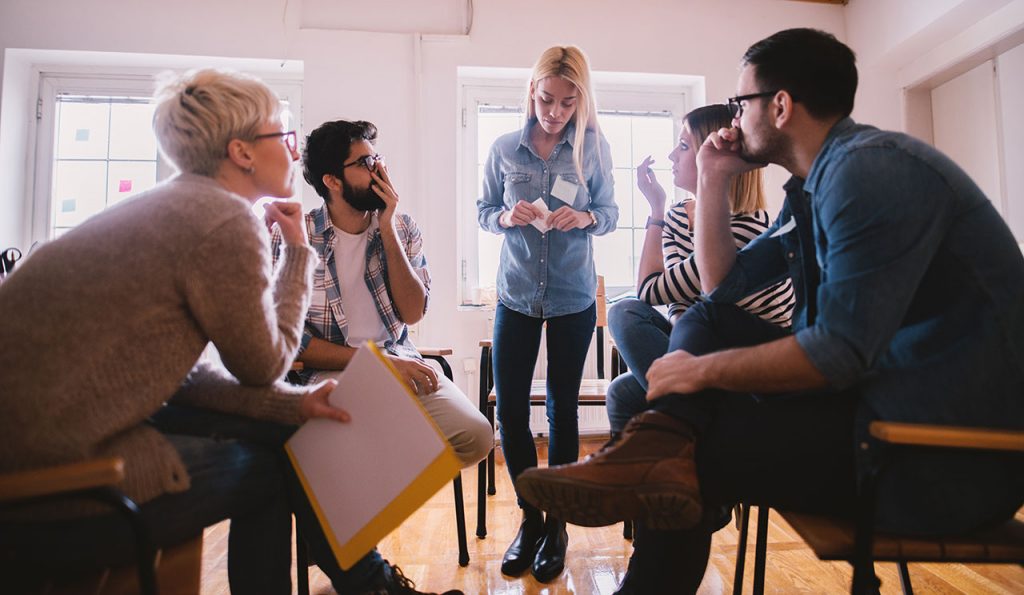 Group discussion about the results of staff survey