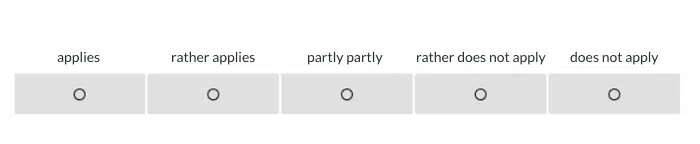 answer option as scale