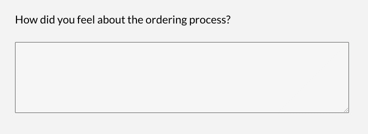 open question for an ordering process