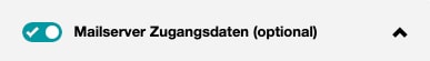 Mailserver Zugangsdaten aktiv