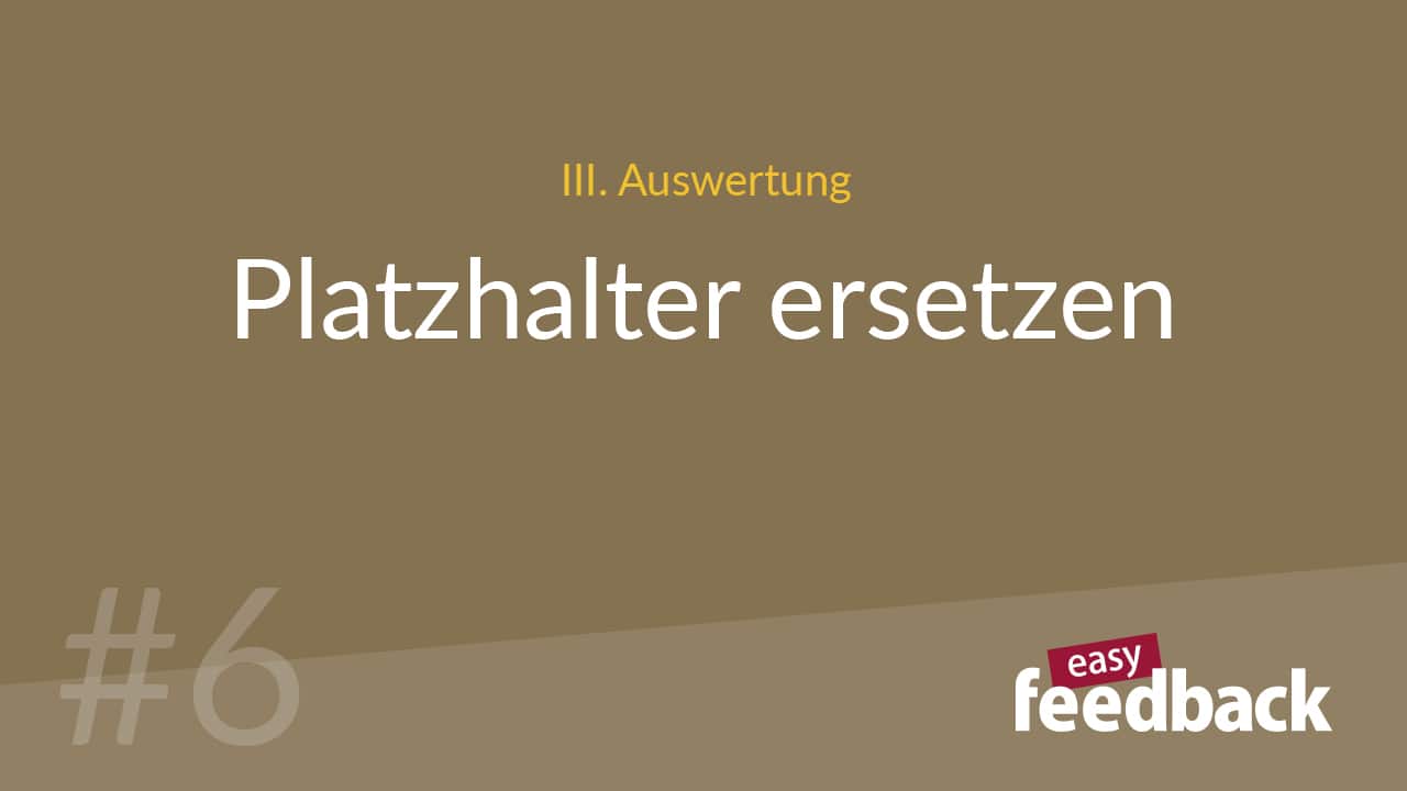 Platzhalter in den Umfrageergebnissen mit Content ersetzen