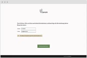 Umfrage-Vorlage Bewerbungsformular