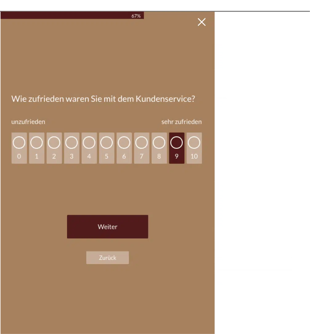 Waren Sie zufrieden