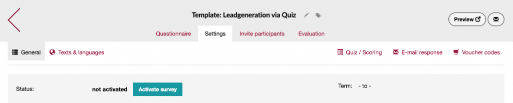 Activate Quiz Lead Generation Template