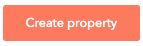 Create property button in Hubspot
