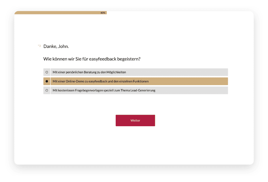 Formular zur Leadgenerierung