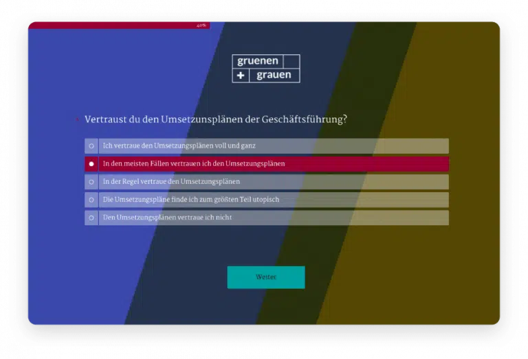 Umfrage zur Messung der Mitarbeitermotivation