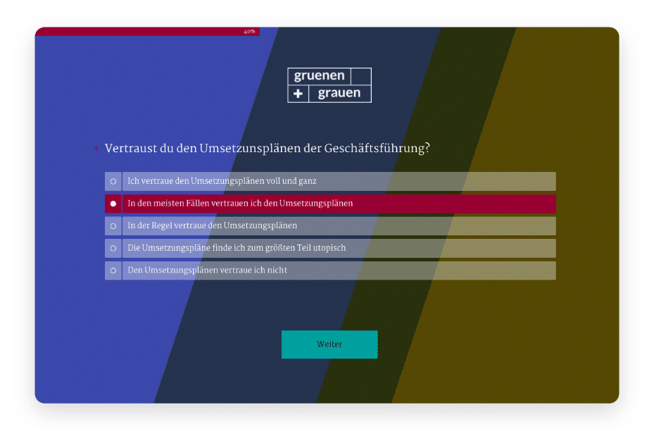 Umfrage zur Messung der Mitarbeitermotivation