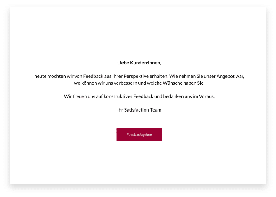 Kurzer Begrüßungstext ansprechender gestaltet auf der Fläche