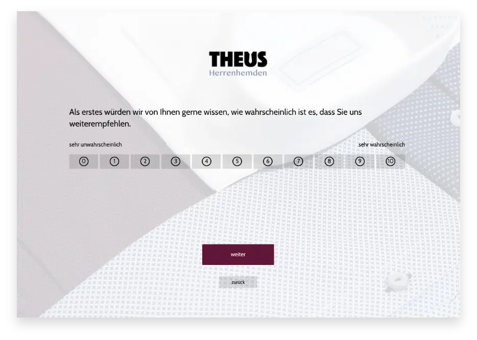 Reduzierung nur auf die Frage