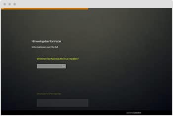 Umfrage Vorlage Whistleblower Formular