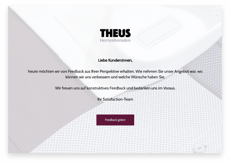 Umfrage mit Look und Feel und attraktiv gestaltet