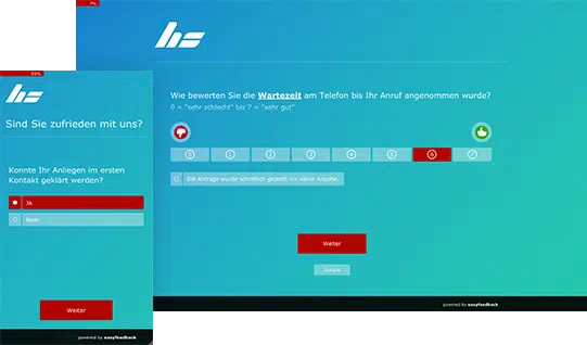 Kontinuierliche Bewertung der Supportline durch Kundenfeedback​