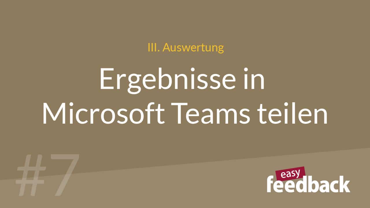 Umfrageergebnisse in Microsoft Teams teilen