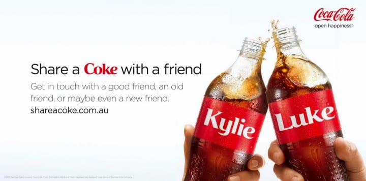 Coca Cola Share a Coke Campaign