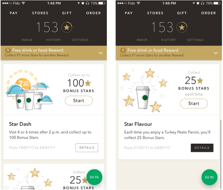 Starbucks Gamified Loyalty Programm