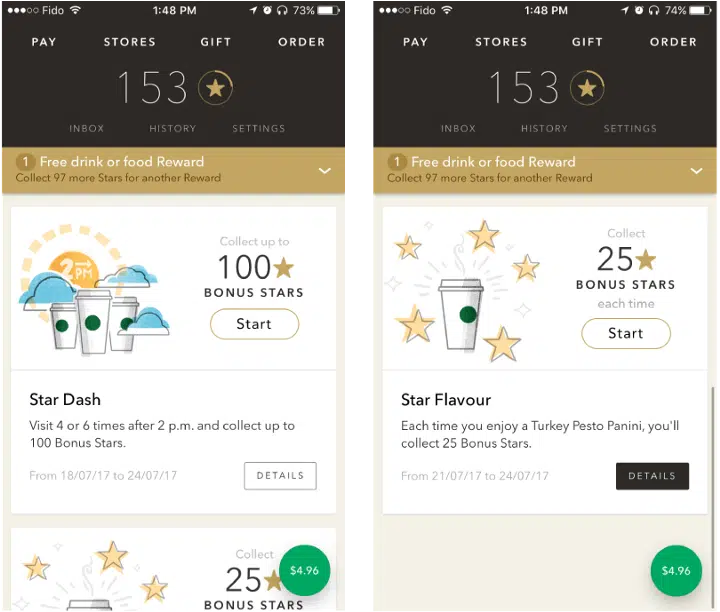 Starbucks Gamified Loyalty Programm