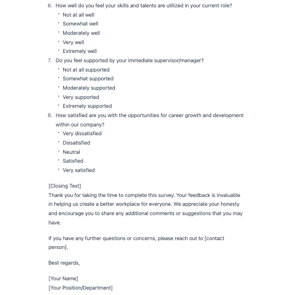 Creation of a complete survey by ChatGPT 2