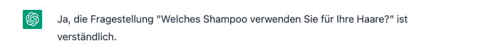 Optimierung einer Fragestellung durch ChatGPT
