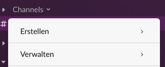 Gruppe in Slack erstellen