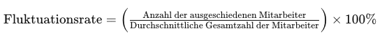Fluktuationsrate Allgemeine Formel