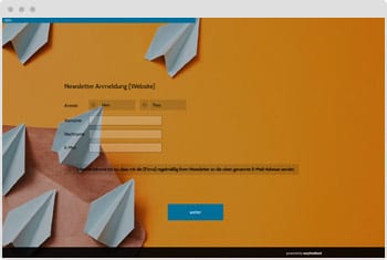 Newsletter Anmeldeformular Umfrage Vorlage