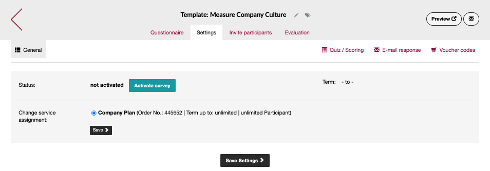 Activate corporate culture Survey template