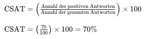 CSAT Formel Beispielrechnung