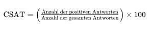 CSAT Formel