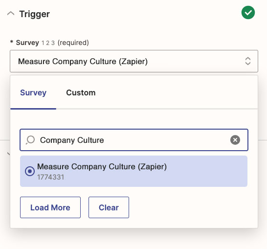 Template select corporate culture as trigger