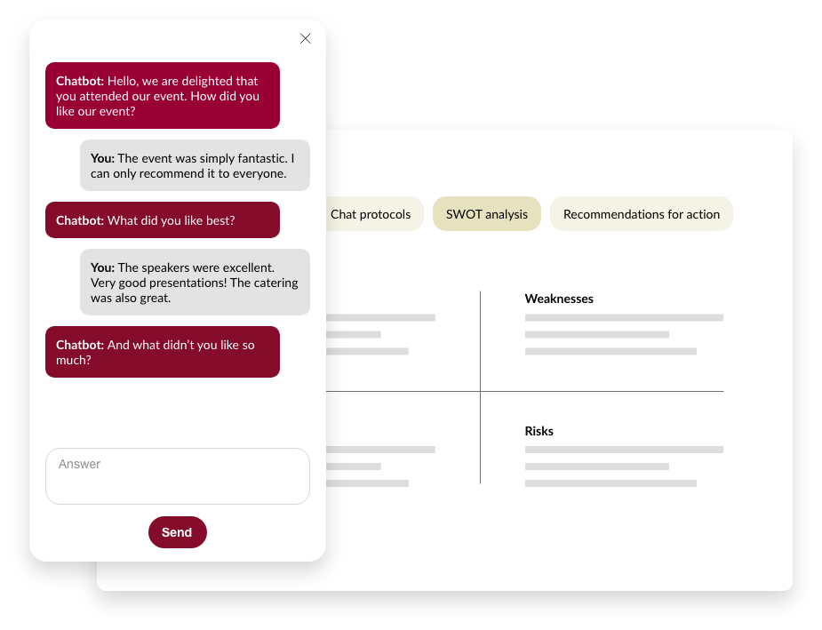 Next-level AI analyses with chat surveys