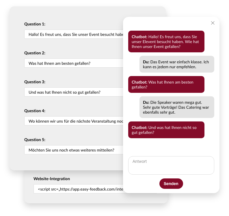 Passen Sie die Chat-Umfrage an Ihr Thema und Design an
