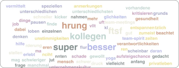 Themenbereiche in einer Wordwolke