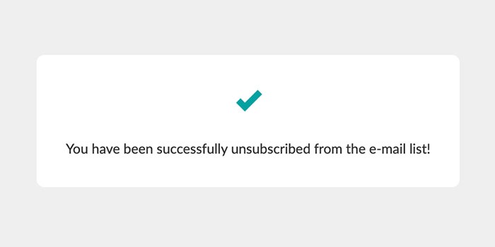 Customize text for the unsubscribe confirmation page