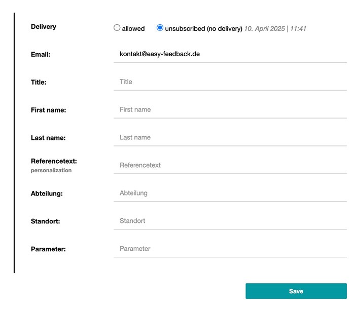 Marking of unsubscribed participants