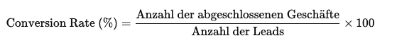 Conversion Rate Formel