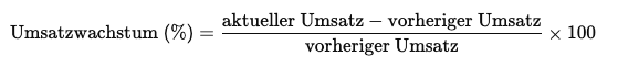 Formel Unternehmenswachstum