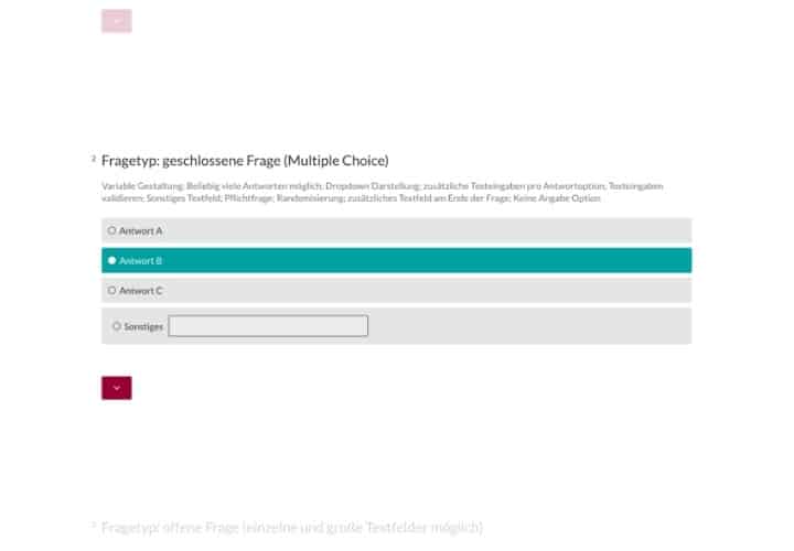 Fragetyp Geschlossene Frage und Multiple Choice