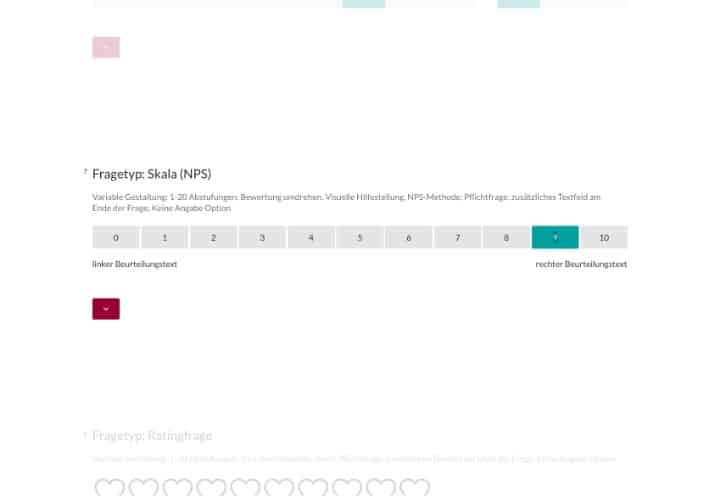 Fragetyp Likert-Skala und NPS