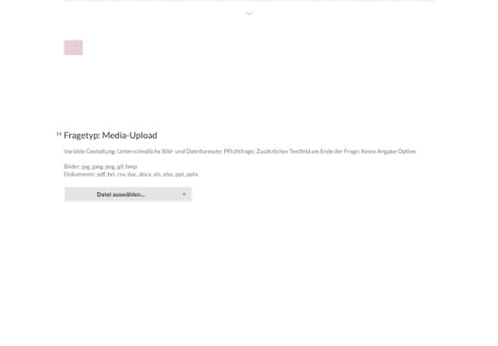 Fragetyp Media-Upload