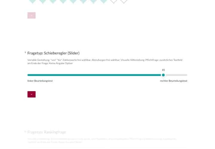 Fragetyp Schieberegler