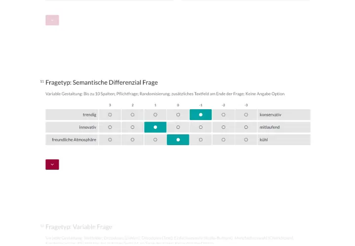 Fragetyp Semantisches Differenzial