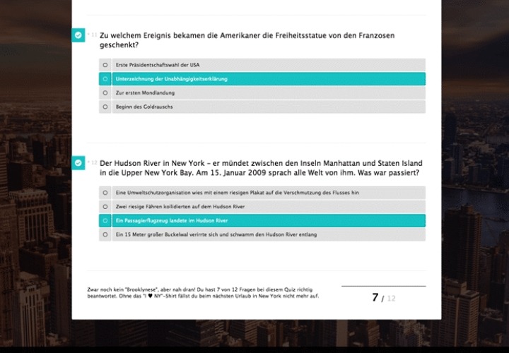 Quiz mit Ergebnisdarstellung erstellen