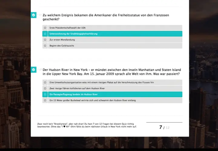 Quiz mit Ergebnisdarstellung erstellen