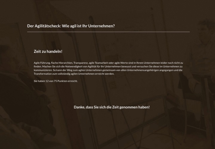 Quiz mit Handlungsempfehlungen erstellen