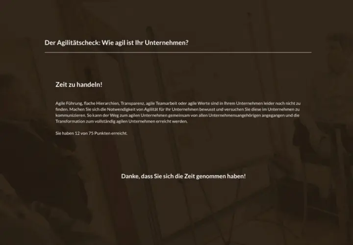 Quiz mit Handlungsempfehlungen erstellen