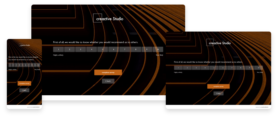 Surveys for smartphones, tablets and desktop
